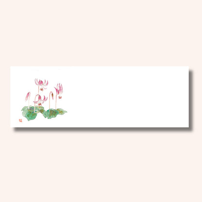 201-20072　上質紙13cm長角マット カタクリ (3・4月)