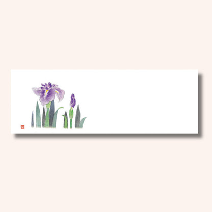 201-20106　上質紙13cm長角マット 花菖蒲 (5・6月)