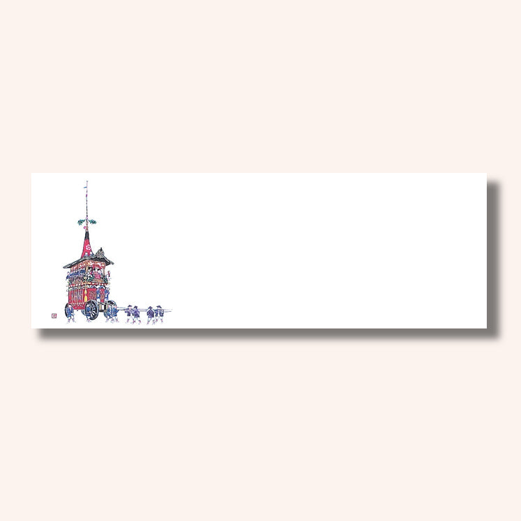 201-20129　上質紙13cm長角マット 祇園祭り (7月)