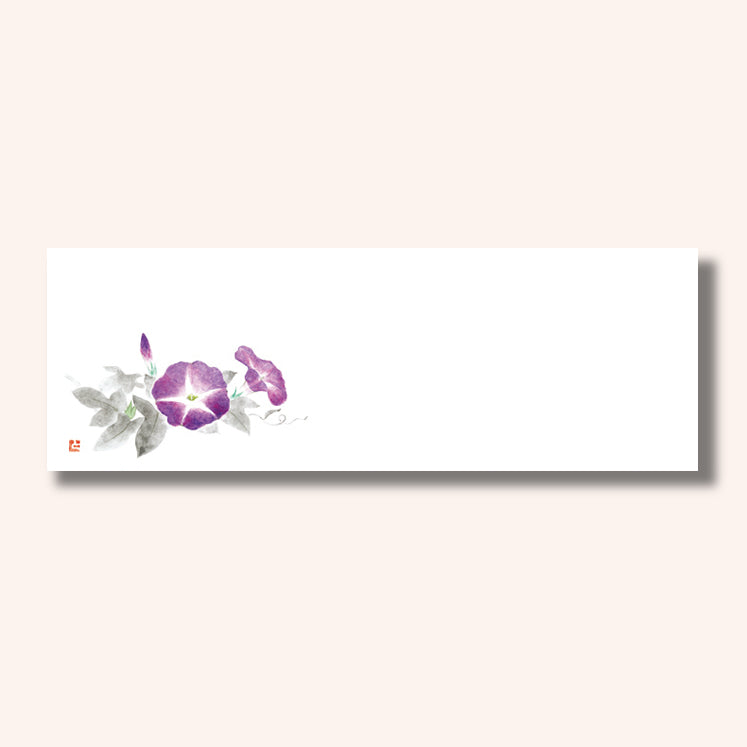 201-20138　上質紙13cm長角マット 紫朝顔 (7・8月)