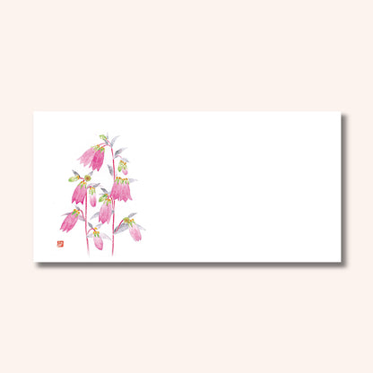 201-30102　上質紙お手元マット ホタルブクロ (6～8月)