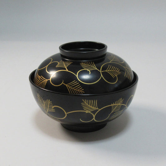 S25-26　4.5寸黒唐草椀<11個セット>