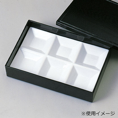 610-11094　10.5インチ6つ仕切皿　白
