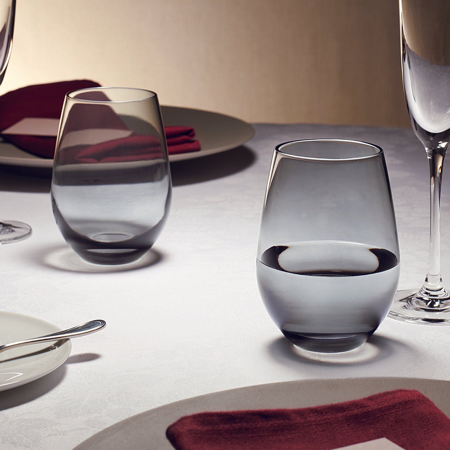 138-10616　ウォーターバリエーション　12タンブラー(スモーク)　T-24104HS-SS