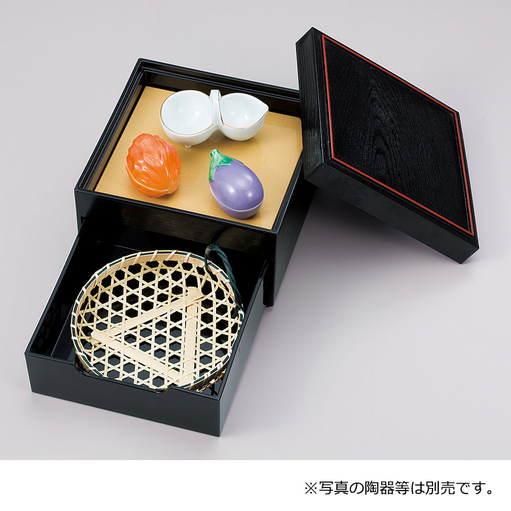 320-17121　宝泉弁当　黒天朱