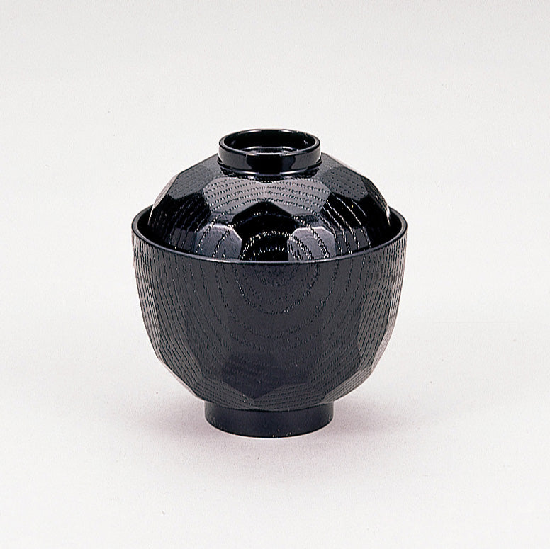 天木目3.2寸亀甲小吸物椀　黒