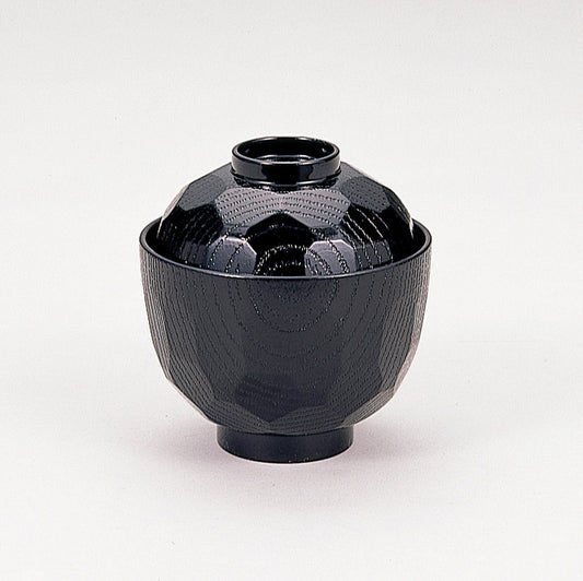 天木目3.2寸亀甲小吸物椀　黒
