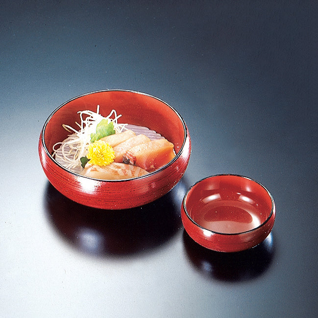 花屋鉢　タメハケ目内朱