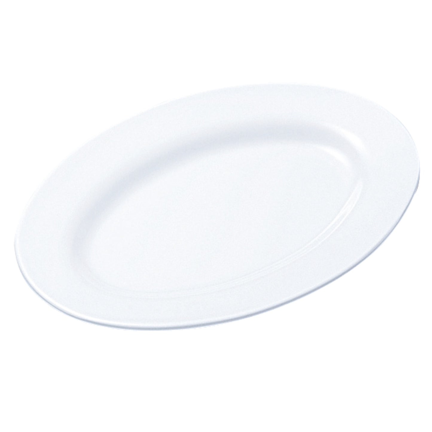 105-10041-07　小判皿リム型8吋 白　(No.39AW)