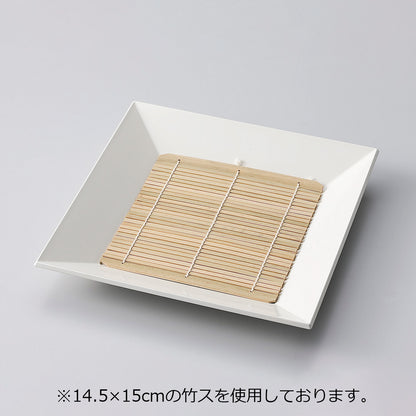 420-64016　22.5cm四方深鉢　アイボリー総塗