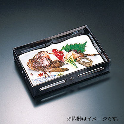 435-21111　角長すかし盛器　黒