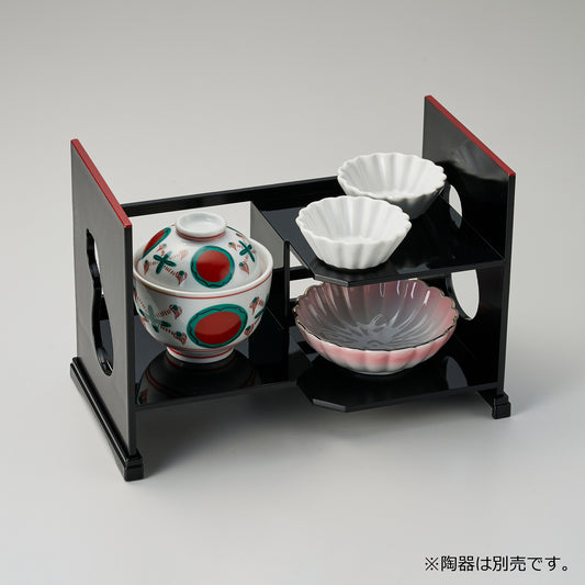 440-48011　新西石垣棚　黒天朱