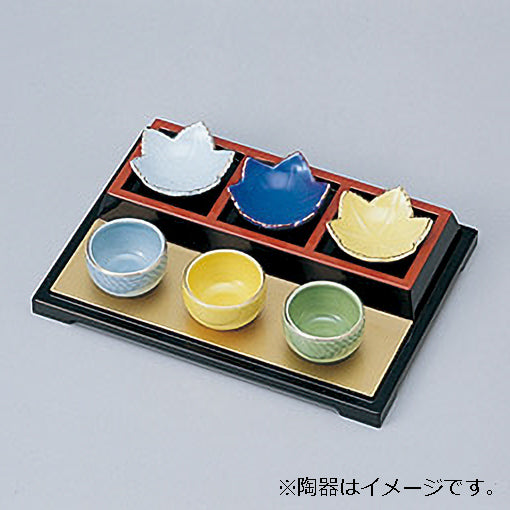 445-16121　ひな段珍味　黒・金パール