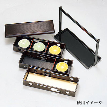 445-20001　2つ仕切　黒天朱