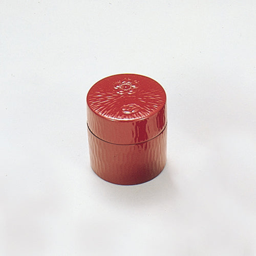 465-22014　鎌倉梅茶筒　朱