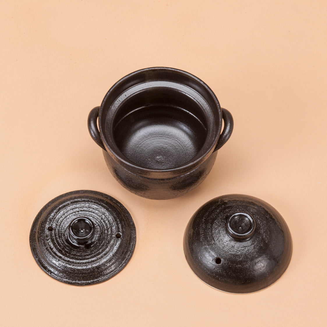 利行黒釉ごはん鍋