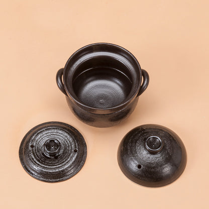 利行黒釉ごはん鍋