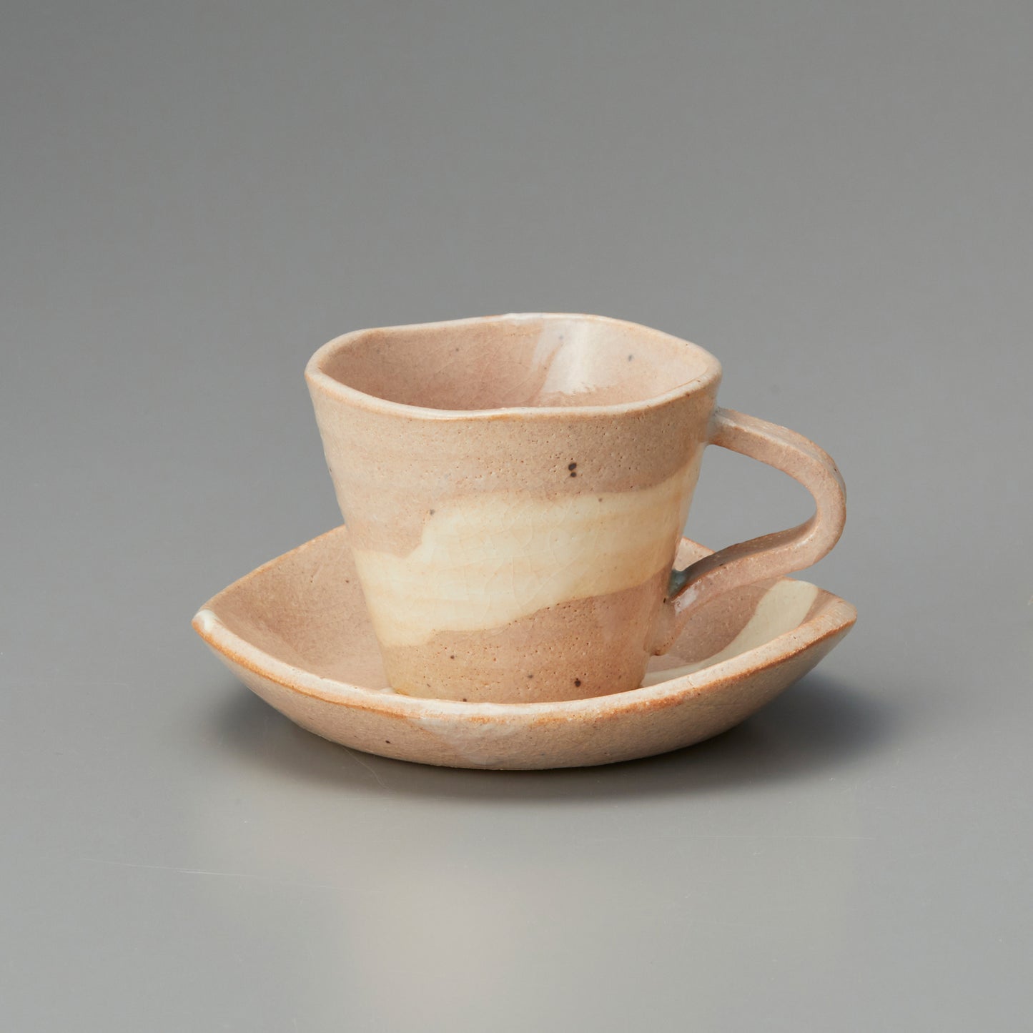 美濃萩雲流しコーヒー碗・受皿