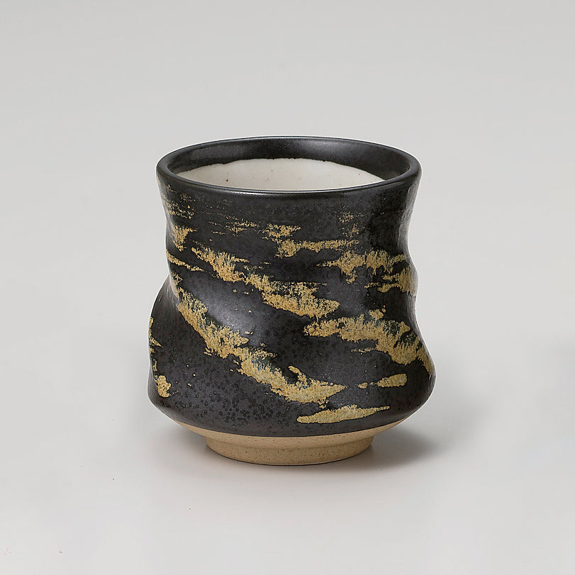 赤土ネジリ湯呑　名入れあり