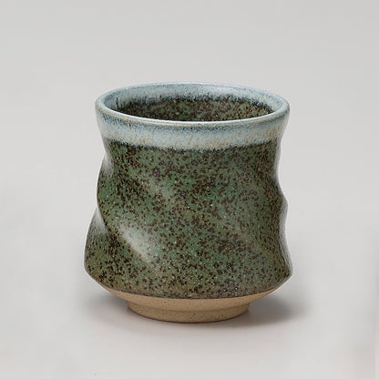 赤土ネジリ湯呑　名入れあり