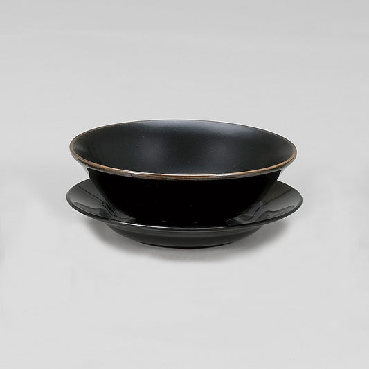 113-10477　ラーメン受皿　黒
