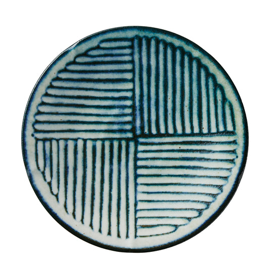 517-00098　令和粉引(削)　7.0寸皿