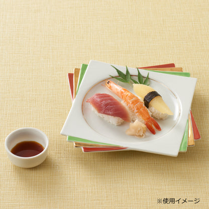 三色上絵千代折角大皿・白丸千代久