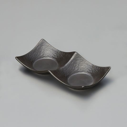 石目型二連皿(大)