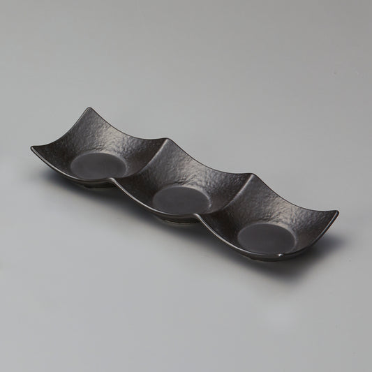 石目型三連皿(大)