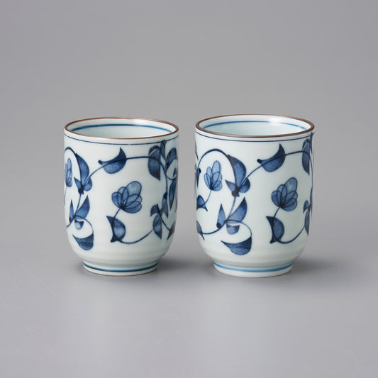 タル型花唐草湯呑