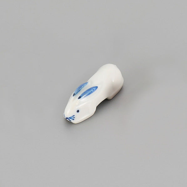 550-00053　箸置 ウサギ青<10個入>