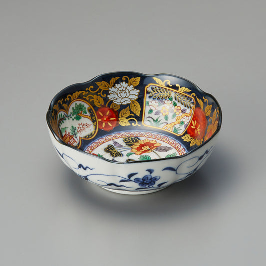 556-00002　金彩牡丹4.5寸鉢