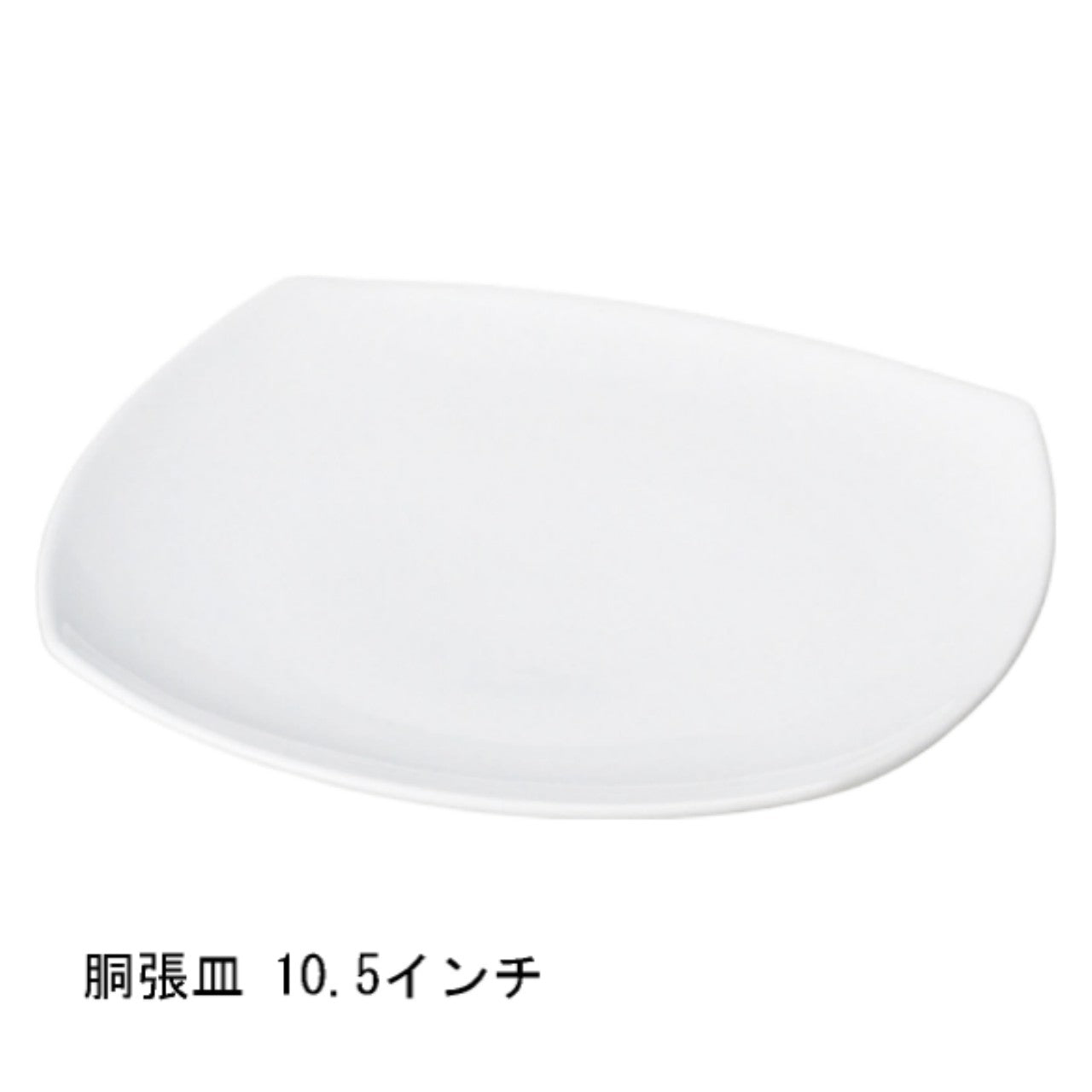 胴張皿　白