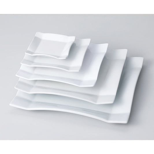 四ツ折プレート　白