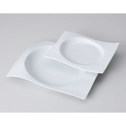 ウェーブ中丸皿