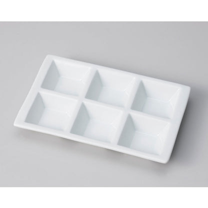 610-11111　角長6点珍味　白