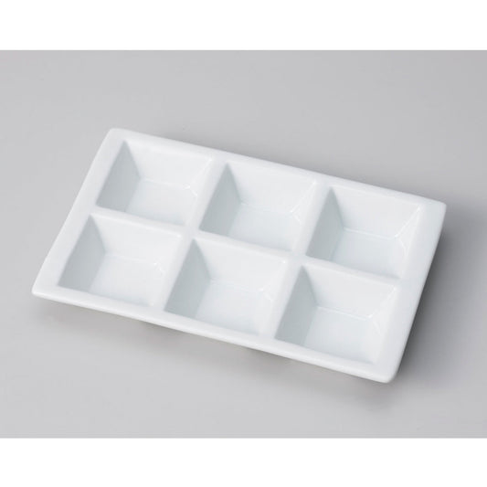 610-11111　角長6点珍味　白