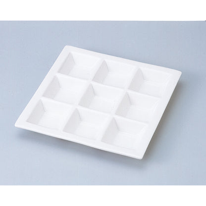 610-11112　正角9点珍味　白