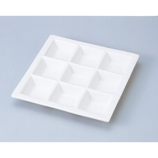 610-11112　正角9点珍味　白