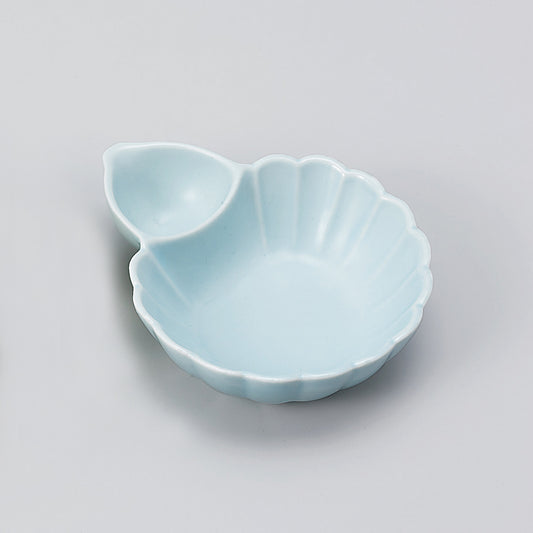 610-27018-02　菊割千代口付瓢箪鉢　青磁