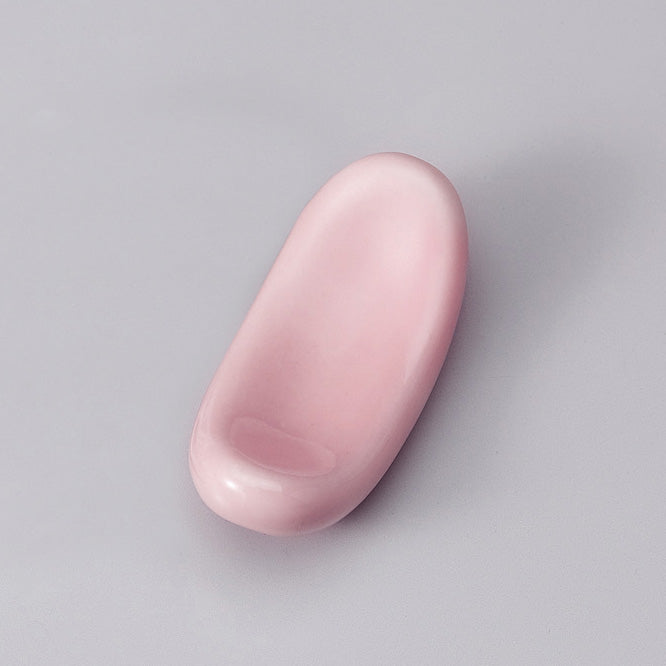 610-32230　楕円端反箸置　ピンク