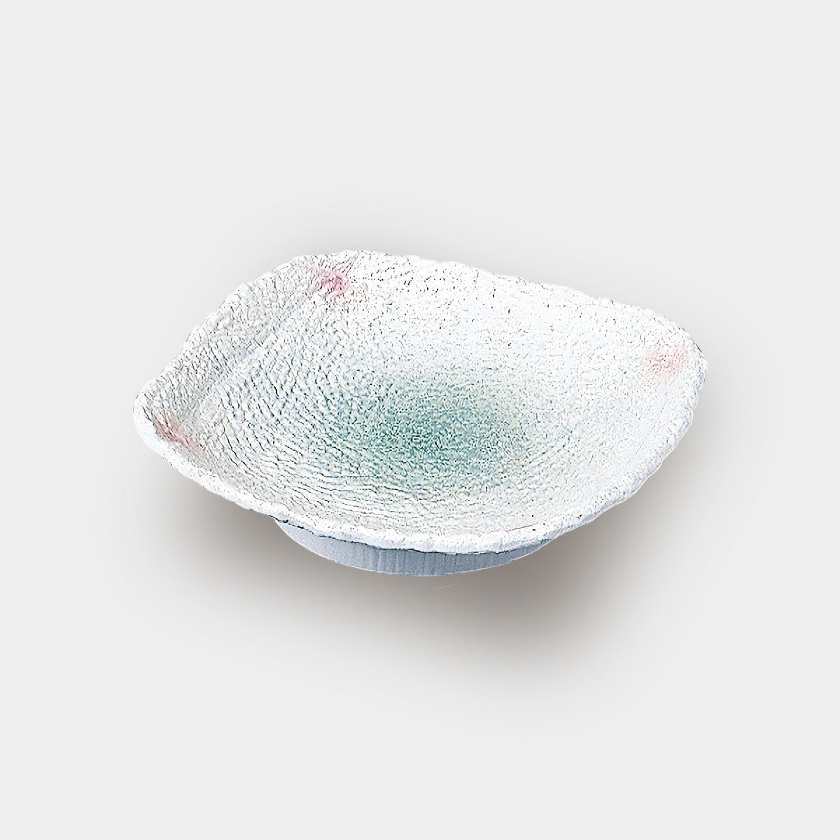 707-10063　グリーン銀彩角皿