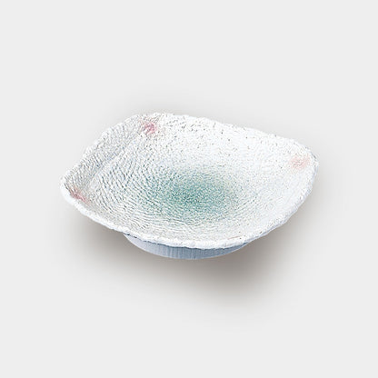 707-10063　グリーン銀彩角皿