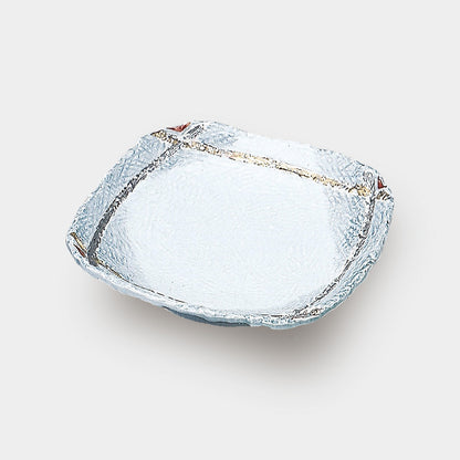 707-10068　青紋金彩角皿