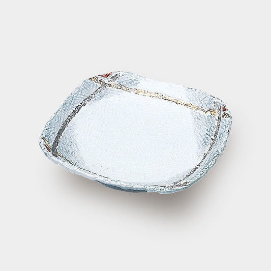 707-10068　青紋金彩角皿