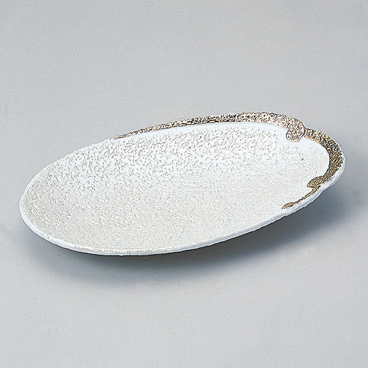 707-10150　金彩波型楕円焼皿
