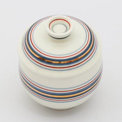707-10381　三色ラインむし碗
