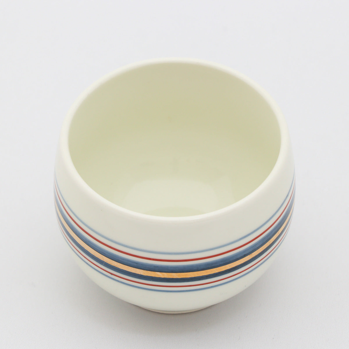 707-10381　三色ラインむし碗