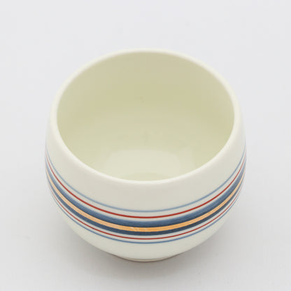 707-10381　三色ラインむし碗