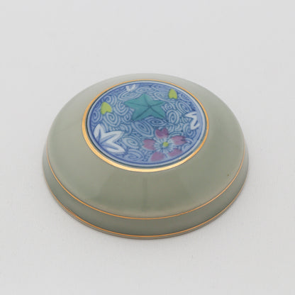 707-10382　灰釉夏目型むし碗